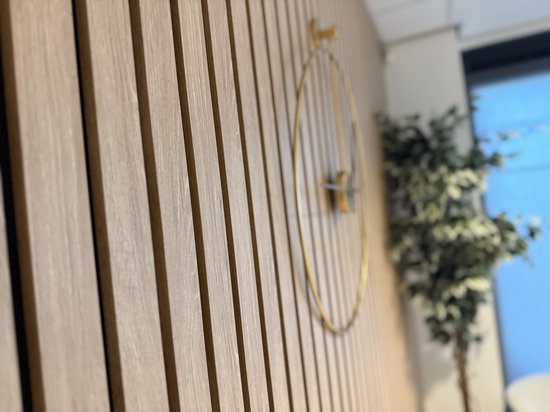Zeckhome Golden Vérité – Grote Design Wandklok 60×70 cm – Goud – Inclusief Extra Gouden Wijzers & Reserve Motor - Afbeelding 7