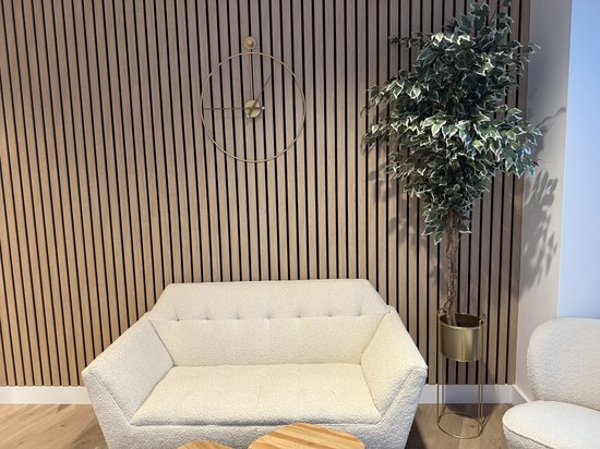 Zeckhome Golden Vérité – Grote Design Wandklok 60×70 cm – Goud – Inclusief Extra Gouden Wijzers & Reserve Motor - Afbeelding 5
