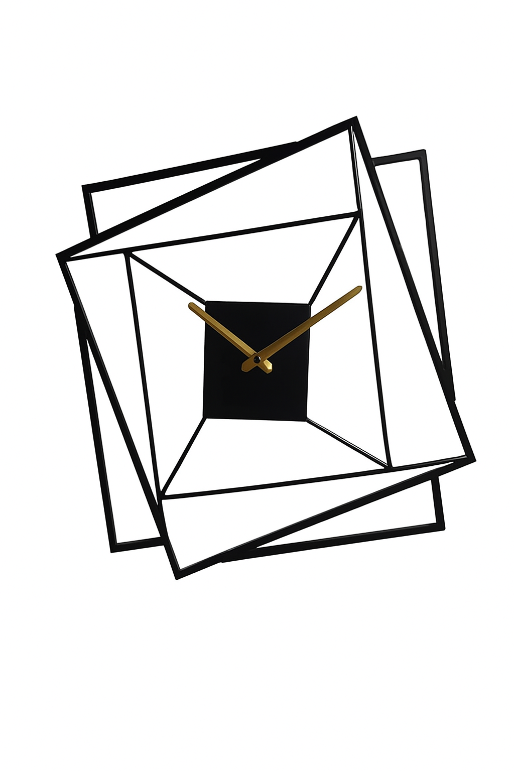 Artisan Eclips – Design Wandklok – 46x45 cm – Zwart/Goud
