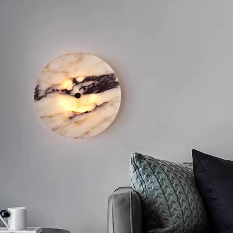 Marmeren Wandlamp Solaris – Ø30 cm - Afbeelding 6