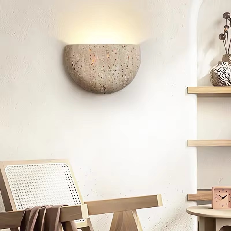 Travertino Halfmoon Wandlamp - Afbeelding 7