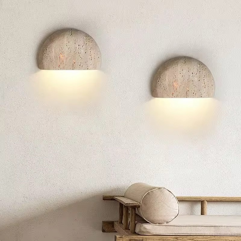 Travertino Halfmoon Wandlamp - Afbeelding 6