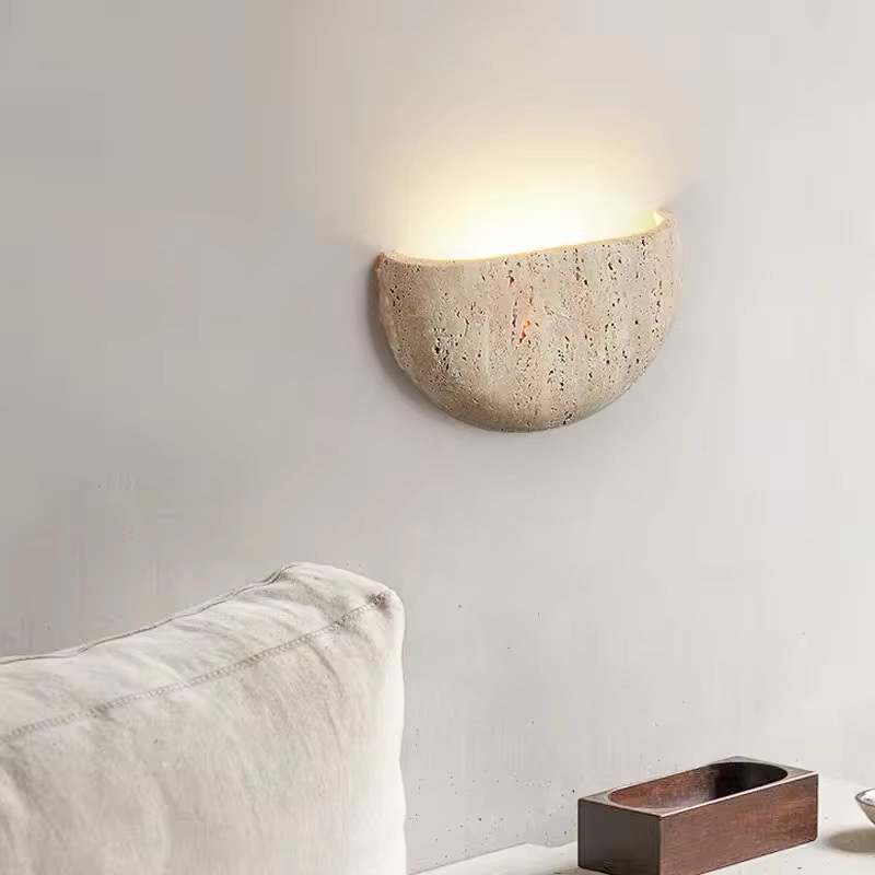 Travertino Halfmoon Wandlamp - Afbeelding 5