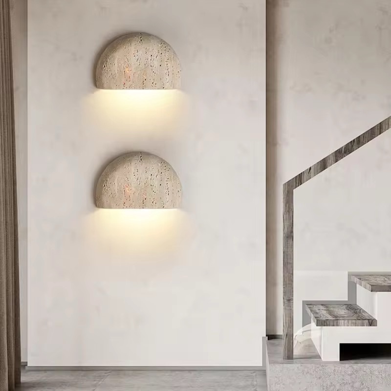 Travertino Halfmoon Wandlamp - Afbeelding 4