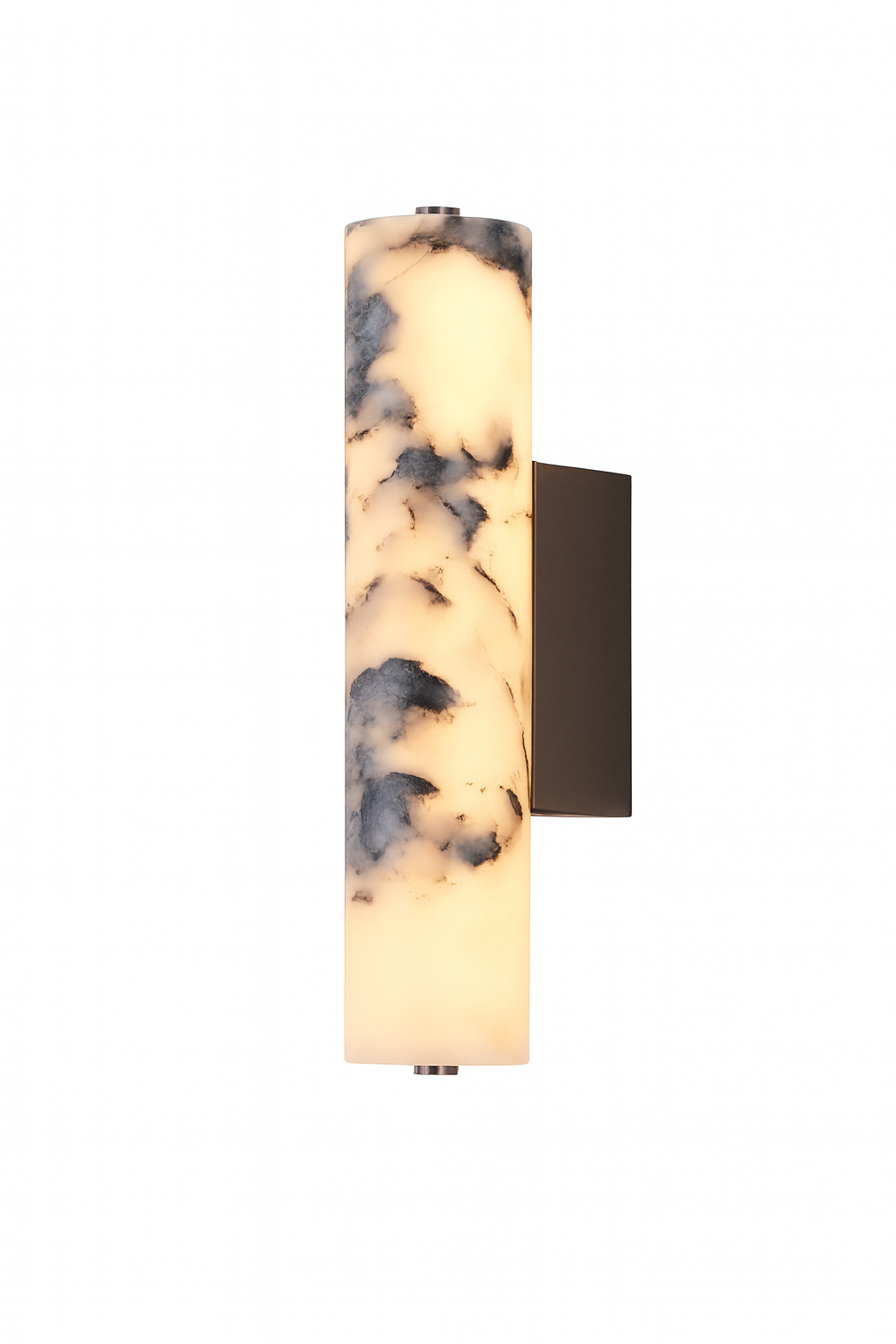 Zeckhome Nero Column – Luxe Marmeren Wandlamp – Modern Design – LED – 28 cm