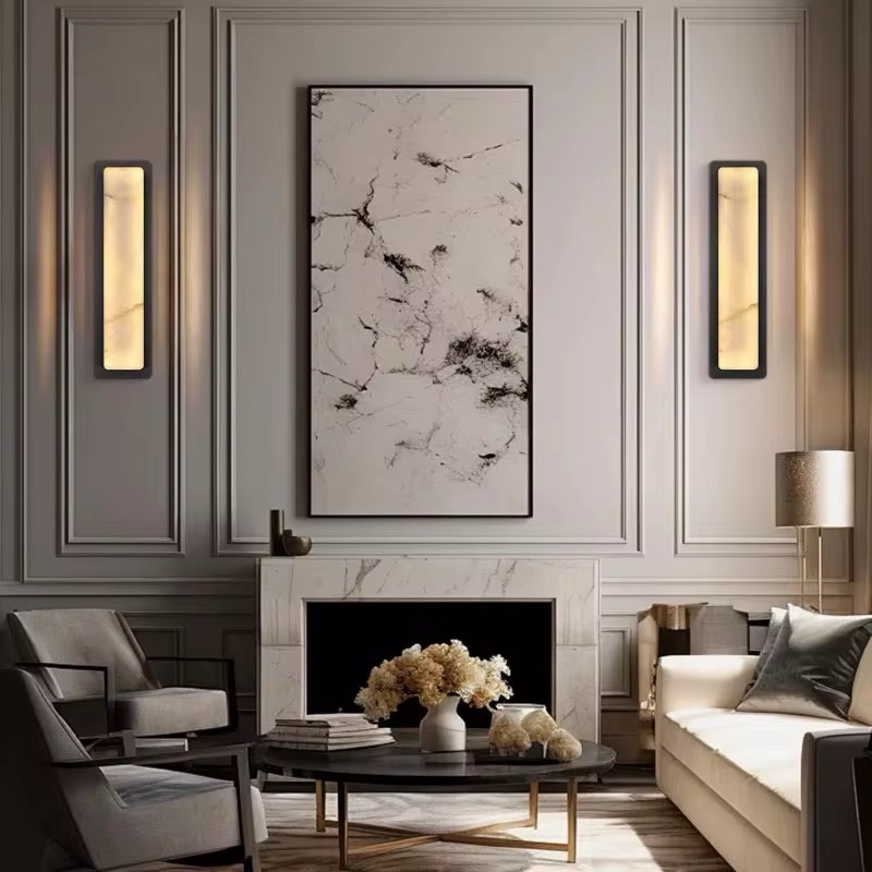 Zeckhome Liora – Luxe Dimbare Albasten Wandlamp 51 cm - Afbeelding 5