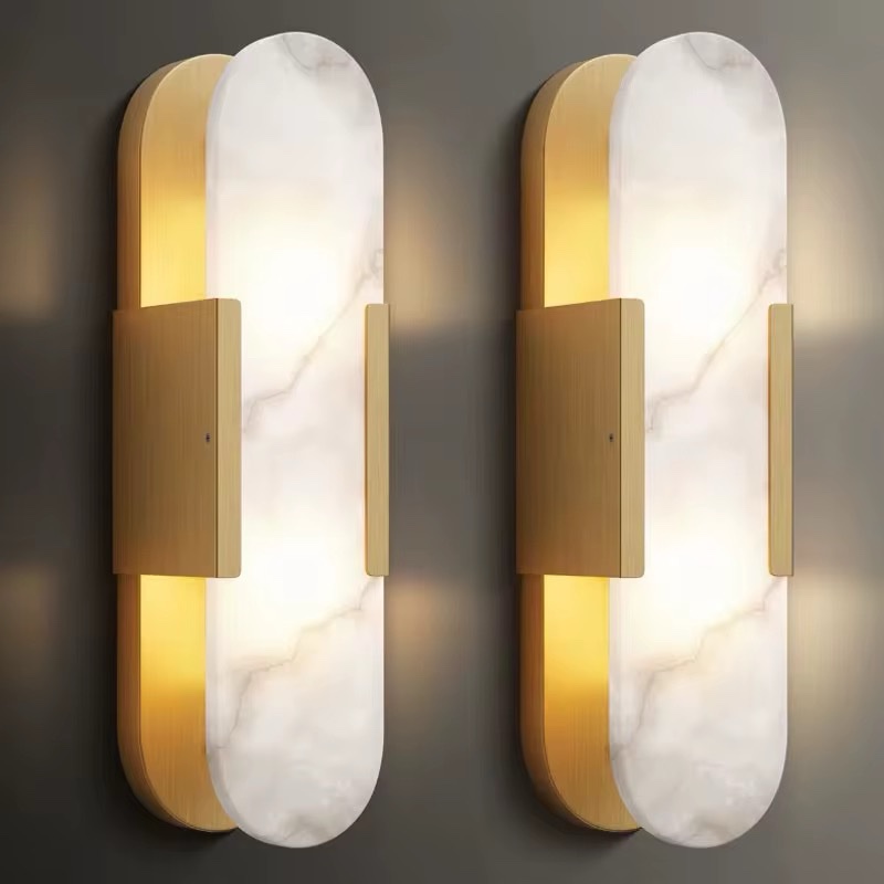 Zeckhome Aurelia – Ronde Albasten Wandlamp 50 cm - Afbeelding 2