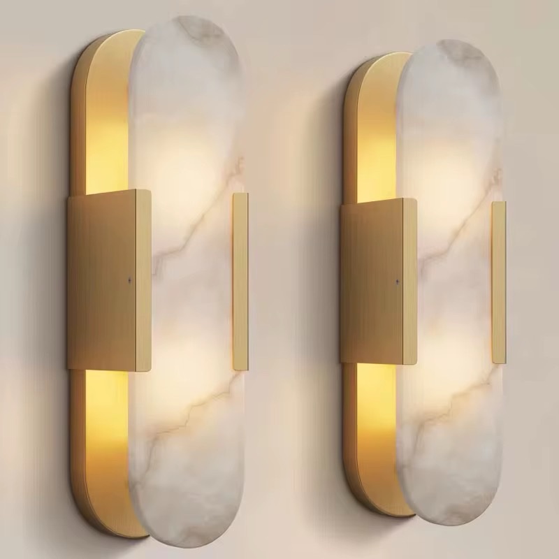 Zeckhome Aurelia – Ronde Albasten Wandlamp 50 cm - Afbeelding 3