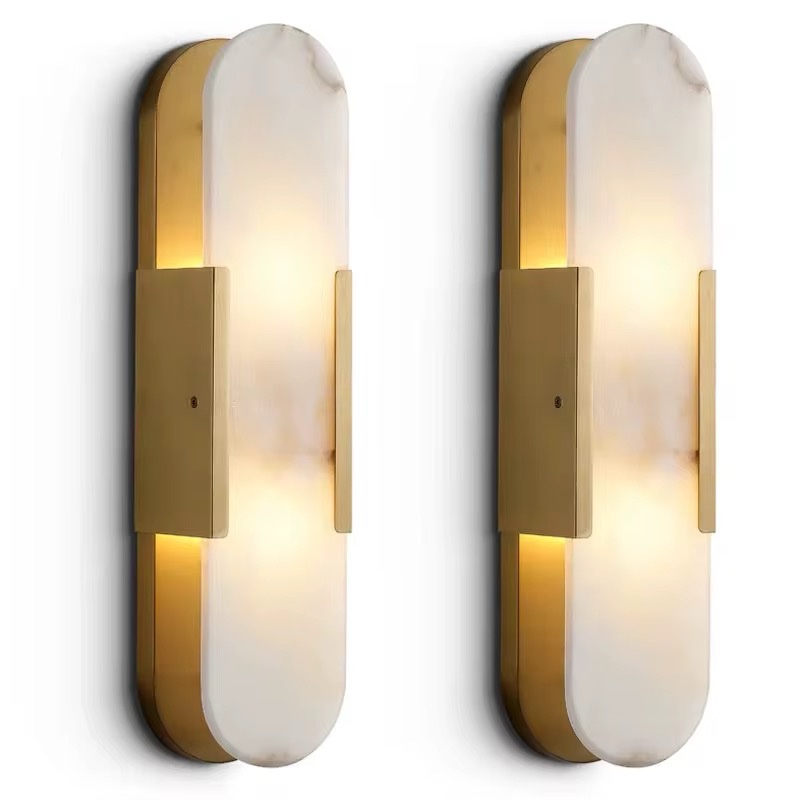 Zeckhome Aurelia – Ronde Albasten Wandlamp 50 cm