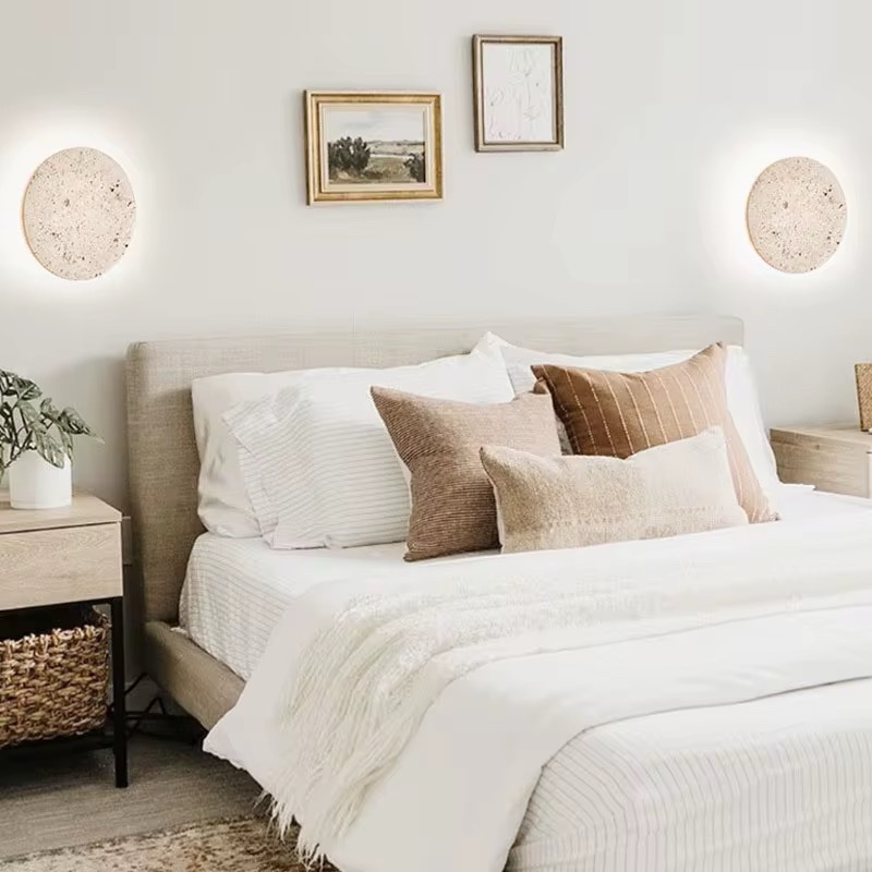 Zeckhome Solaro – Ronde Wandlamp – Marmerlook – LED – 30 cm – Modern Design – Dimbaar – Warm Licht - Afbeelding 2