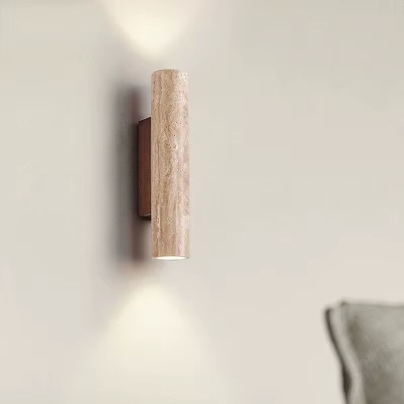 Zeckhome Terra Beam – Wandlamp – Travertin Marmer – Japandi Design – LED – Warm Licht – 32 cm - Afbeelding 6