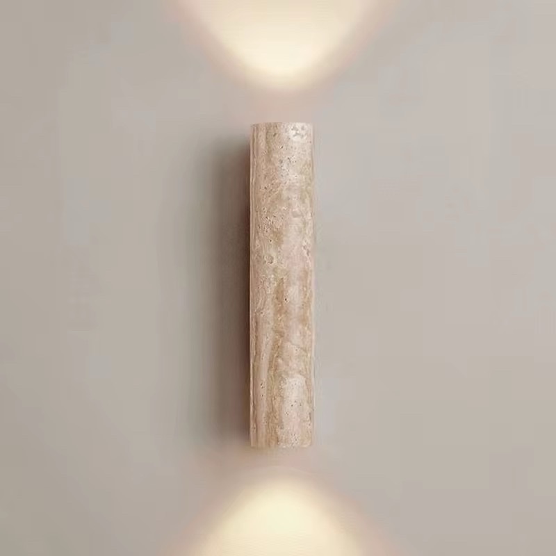 Zeckhome Terra Beam – Wandlamp – Travertin Marmer – Japandi Design – LED – Warm Licht – 32 cm - Afbeelding 5