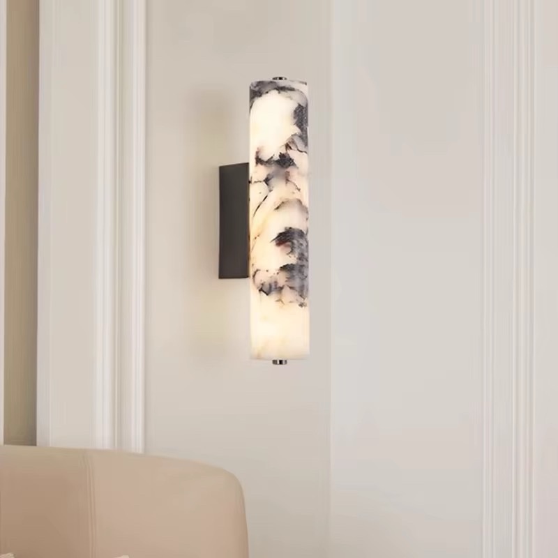 Zeckhome Nero Column – Luxe Marmeren Wandlamp – Modern Design – LED – 28 cm - Afbeelding 6