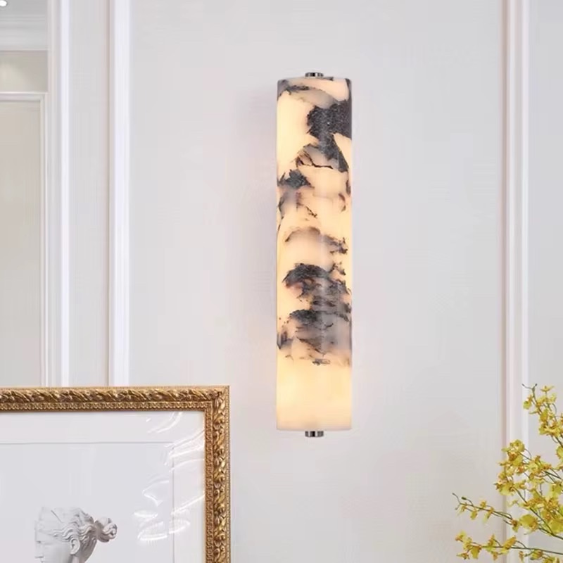 Zeckhome Nero Column – Luxe Marmeren Wandlamp – Modern Design – LED – 28 cm - Afbeelding 5