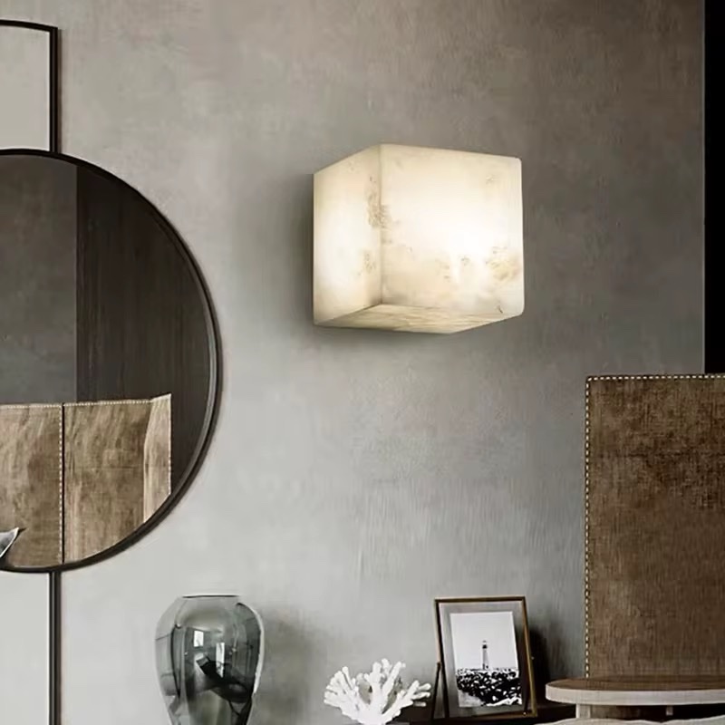 Zeckhome Cubara – Albasten Wandlamp – Luxe Kubusdesign – Modern & Tijdloos – LED – 12 cm - Afbeelding 6