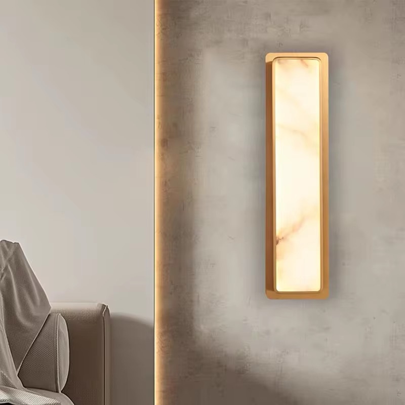 Zeckhome Aureon – Luxe Albasten Wandlamp – Goud – Modern & Tijdloos Design – Dimbare LED - Afbeelding 4
