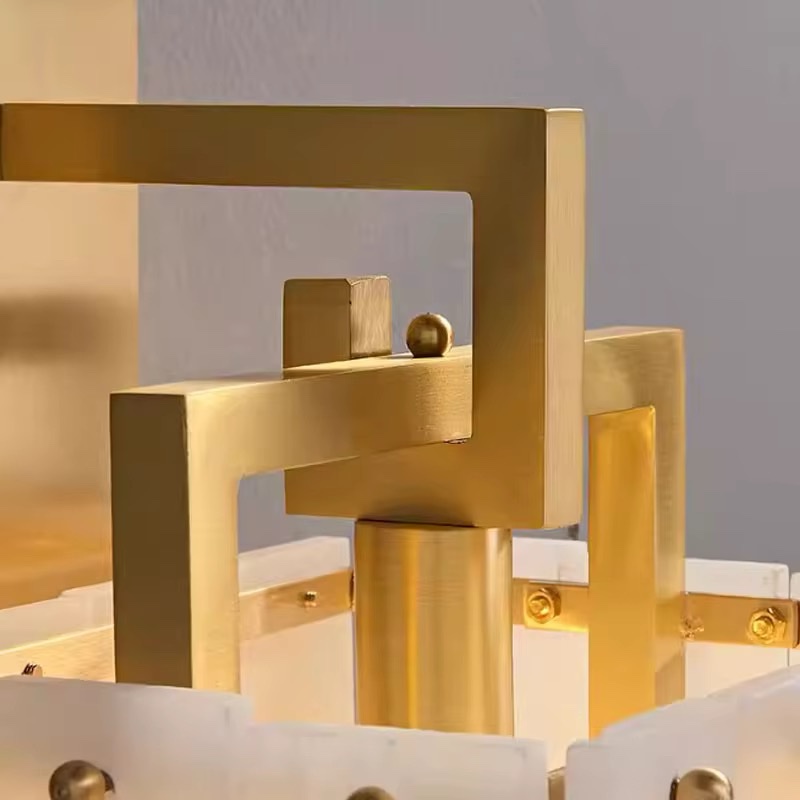 Zeckhome Aurelia Brass – Wandlamp – Albast & Messing – Modern Design - Afbeelding 6